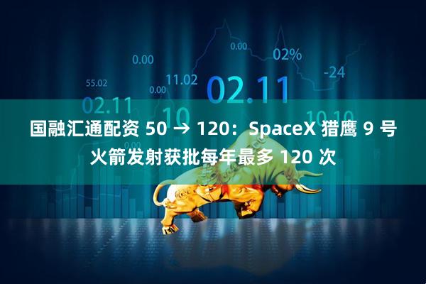 国融汇通配资 50 → 120：SpaceX 猎鹰 9 号火箭发射获批每年最多 120 次